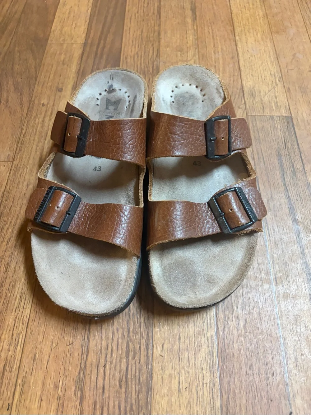Mephisto  Brown Double-Buckle Adjustable Sandals